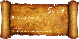 Szalay Antal névjegykártya